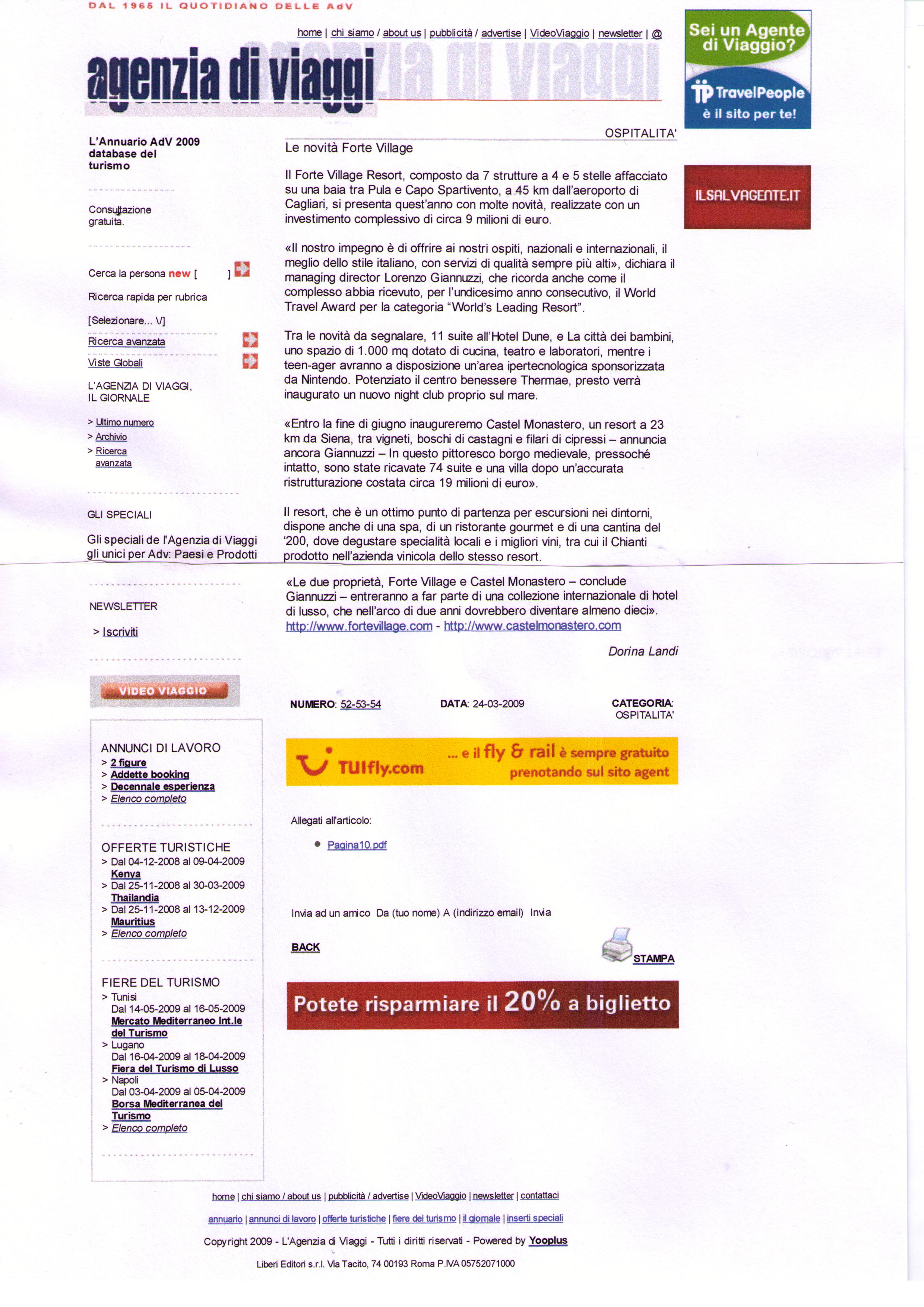 L'Agenzia di viaggi Newsletter