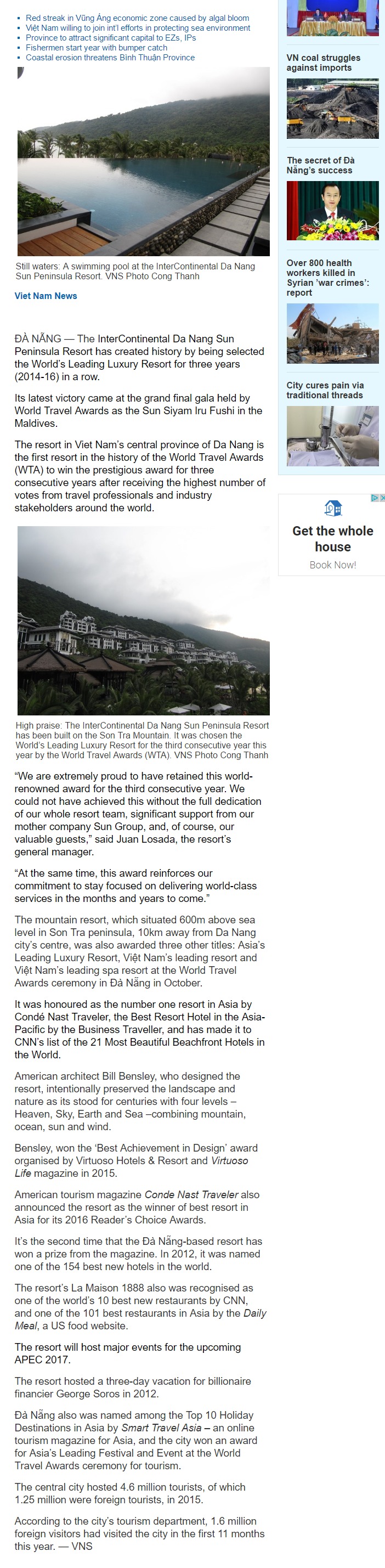 Da Nang luxury resort on top of the world
