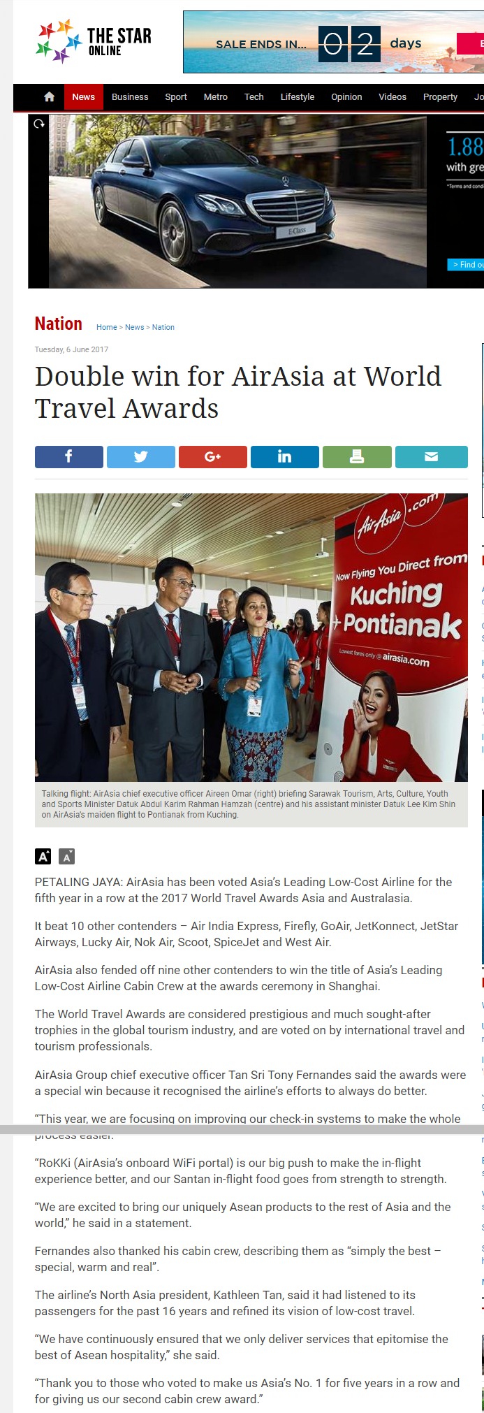 Double win for AirAsia at World Travel Awards