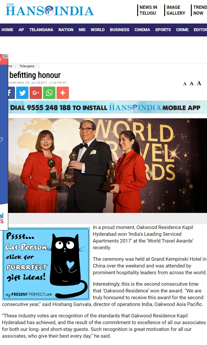 A befitting honour