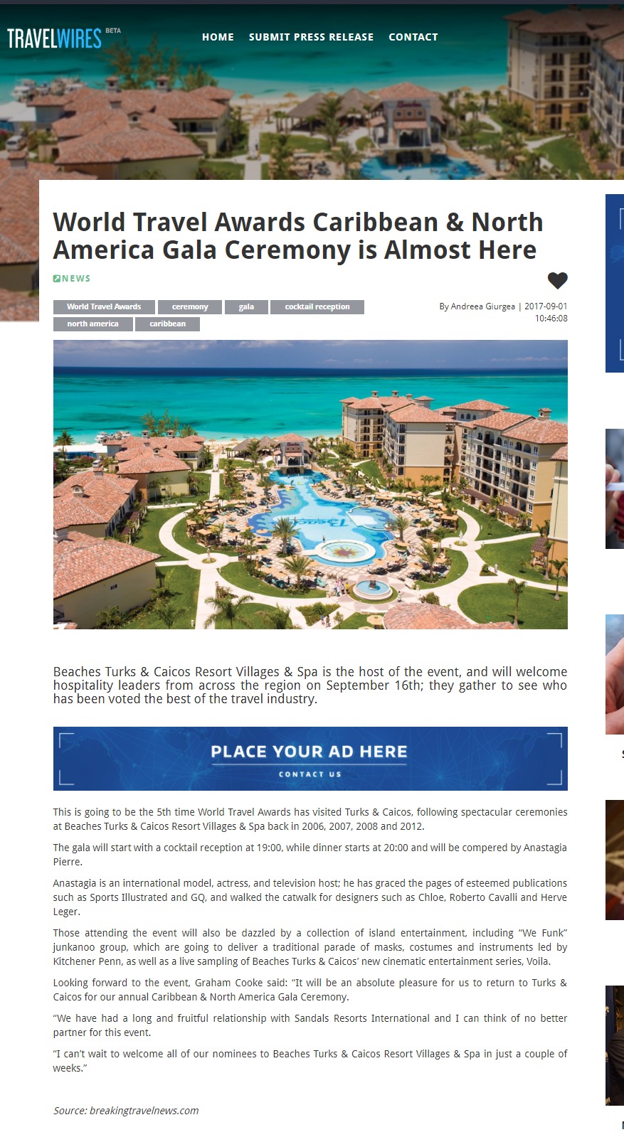 World Travel Awards Caribbean & North America Gala Ceremony is Almost Here