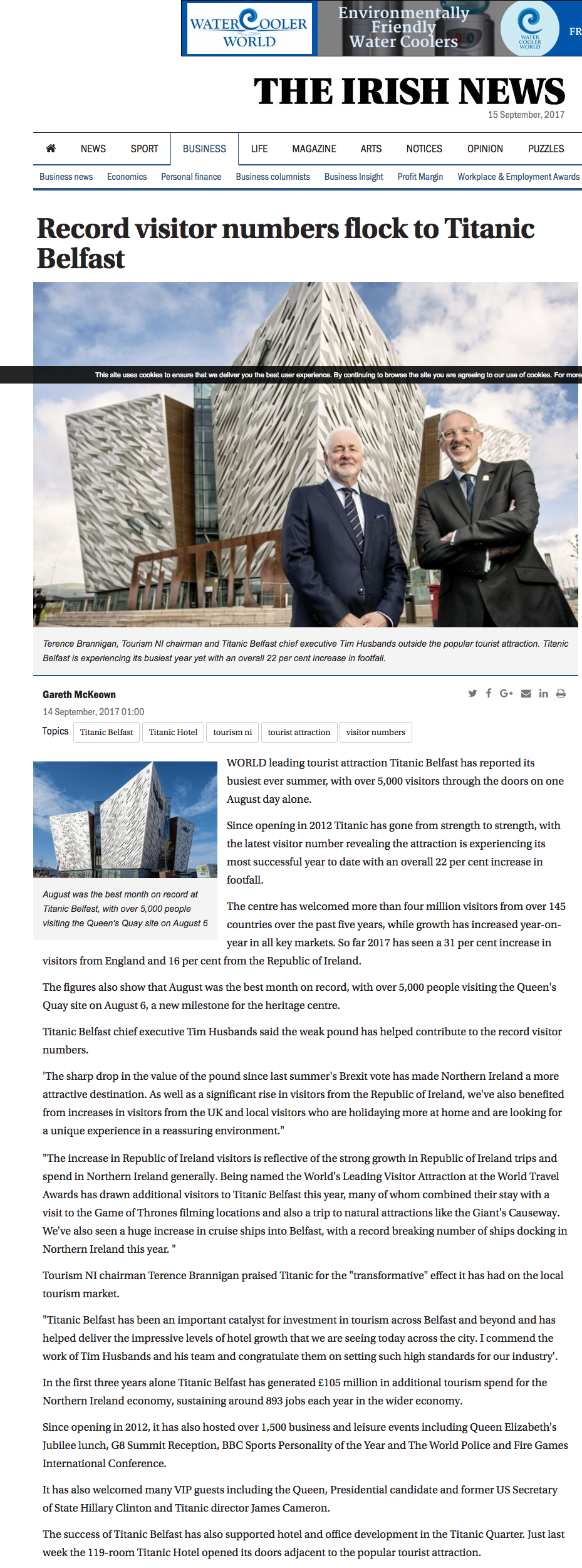 Record visitor numbers flock to Titanic Belfast