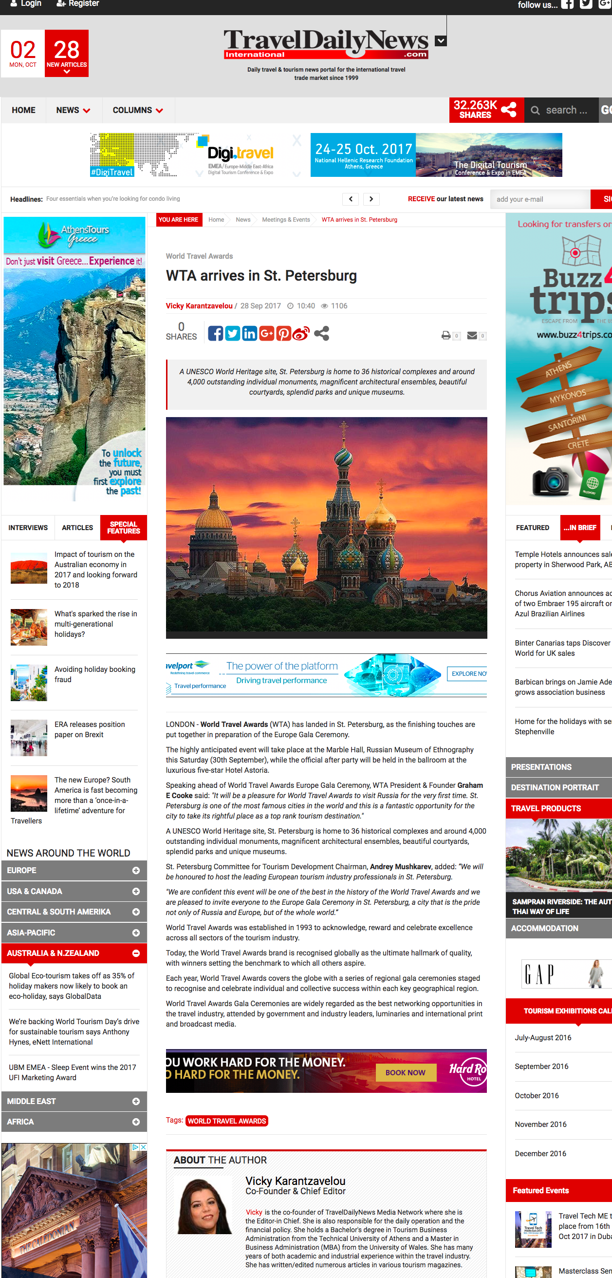 WTA arrives in St. Petersburg