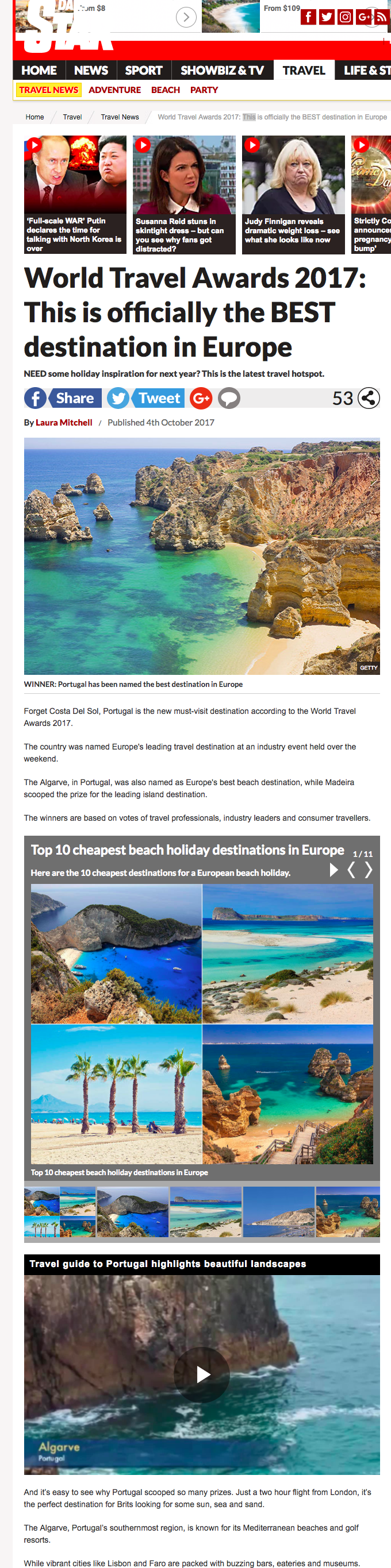 World Travel Awards 2017: This is officially the BEST destination in Europe