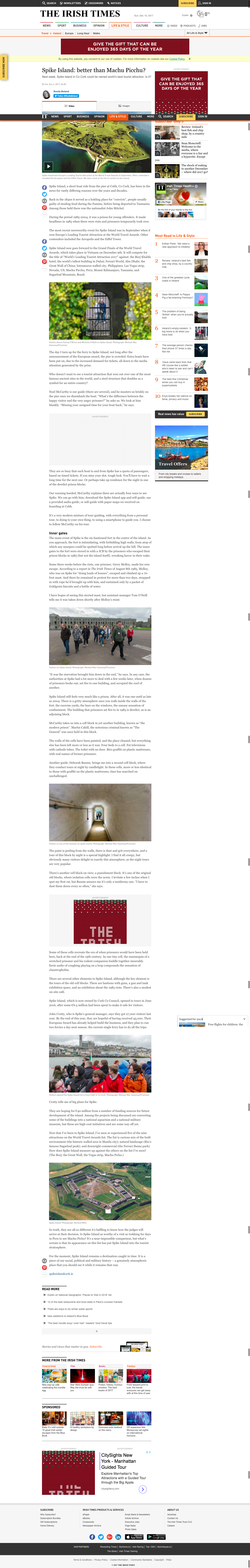 Spike Island: better than Machu Picchu?