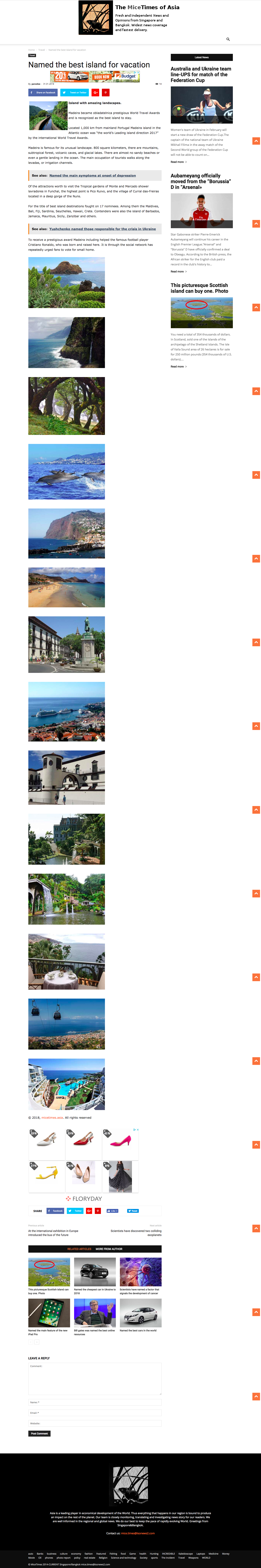 Named the best island for vacation