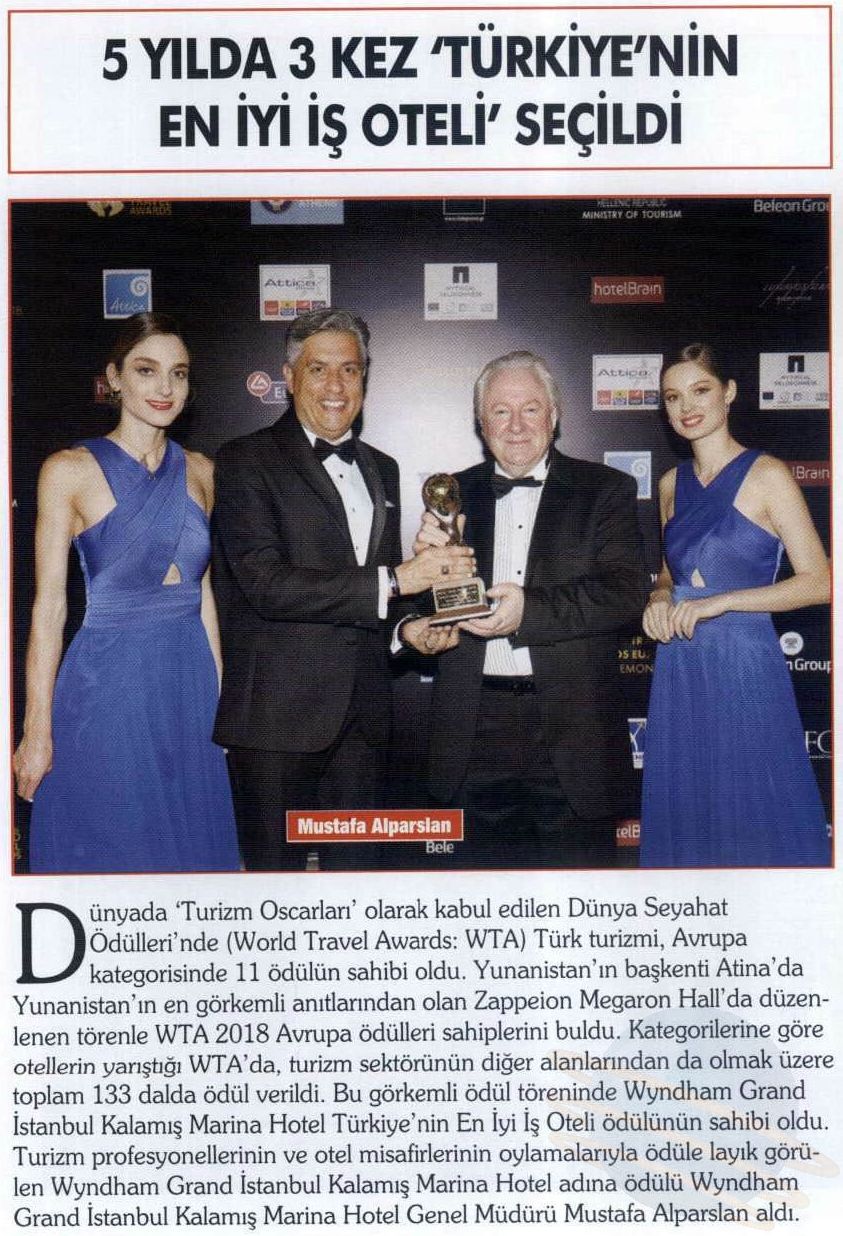 Wyndham Grand Istanbul wins top accolades